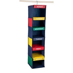 Colorful Hanging Organizer with Days of the Week
